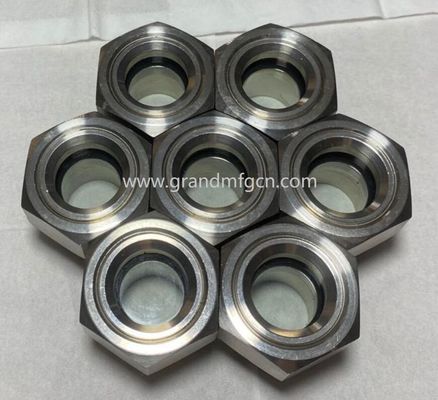 NPT 3/4 INCH Edelstahl 304 Öl Sichtglasfenster in Lager Hex Ölstand Sichtglas Ölstandsmessung Indikatoren