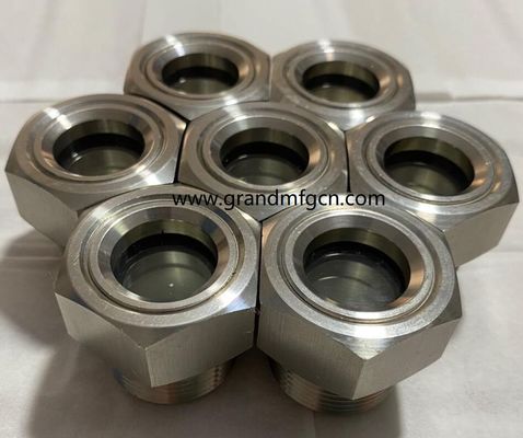 Metrisches Garn M22 M24 M26 M27 M30X1,5 Qualität Edelstahl Bullen Auge Sechswinkel Sichtglas für Industriepumpen