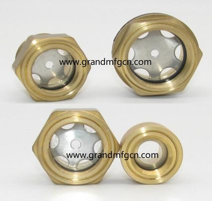 in Lager NPT Faden 3/8 INCH klare Kuppel Ölstand Anzeiger Hex-Schraube Ölstand Anzeigeglas mit Fadenverriegelung