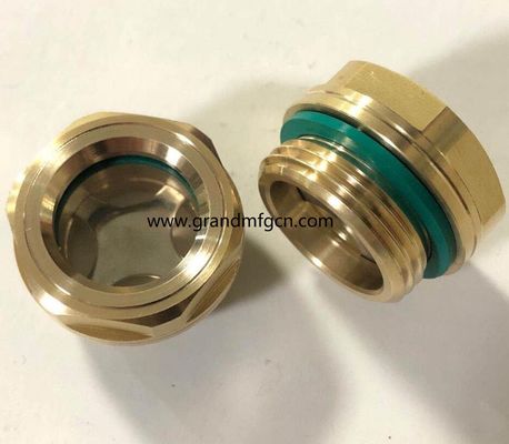 UNF1 1/4&quot; Ölstandsschau mit sechsseckiger Nuss zur Ölstandsüberprüfung im Tank Ölstandsschau Glas Ölstandsmessindikatoren