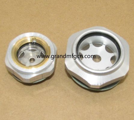 1/2 &quot;Aluminiumlegierung Bläser Schmiersystem Ölspiegel Hex-Schraube-in Ölspiegel Sicht Glas Ölspiegelindikatoren