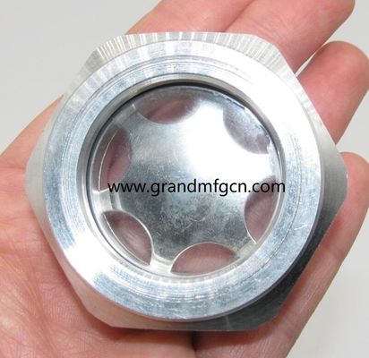 Hochdruck G1 1/4&quot; 6061 Aluminium Reduktor Öl Sichtglas Ölstandsindikator Flüssigkeitsstandsmessgerät OEM und ODM Service