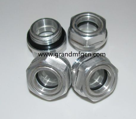 M24X1.5 Schmiersystem für Aluminium-Bläser Ölstand Hex-Schraub-in Ölstandssicht Glas Ölstandsmessindikatoren