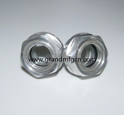 M33X1.5 M27X1.5 Aluminium-Anodisierung Farbsicht Glas Hex-Schraube-in Ölstandssicht Glas Ölstandsmessindikatoren