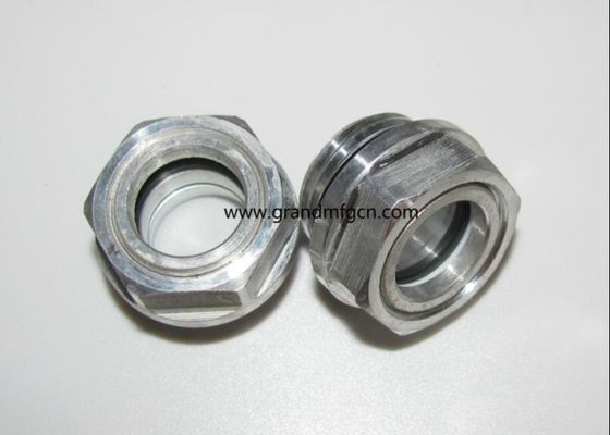 G1 1/2 &quot;Aluminium-Bläser-Schmiersystem Ölspiegel Hex-Schraub-in Ölspiegel Sicht Glas Ölspiegelindikatoren