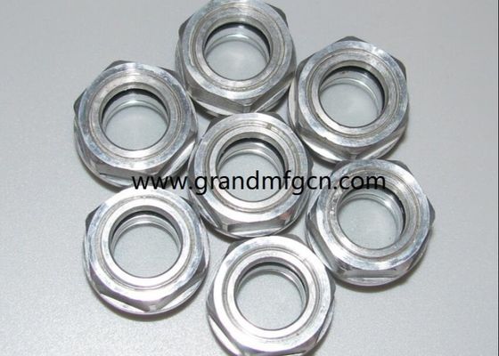 M33X1.5 M27X1.5 Aluminium-Anodisierung Farbsicht Glas Hex-Schraube-in Ölstandssicht Glas Ölstandsmessindikatoren