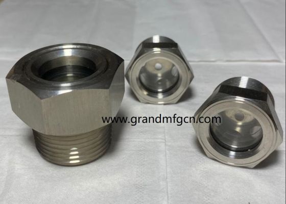 BSP 3/4 INCH Edelstahl 304 Knopf Typ Ölstandsindikatoren Flüssigkeitssicht Glas Sichtfenster Ölstandsmessgeräte