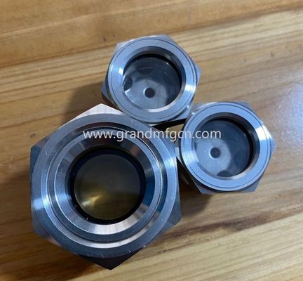 BSP 3/4 INCH Edelstahl 304 Knopf Typ Ölstandsindikatoren Flüssigkeitssicht Glas Sichtfenster Ölstandsmessgeräte