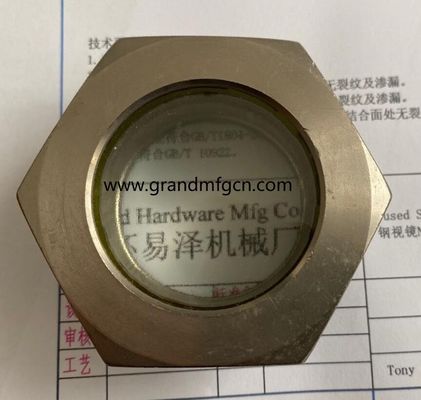 NPT 1 1/4 &quot;BITZER Kühlsystem geschmolzenes Kohlenstoffstahl-Sichtglas mit rotem schwimmenden Kugel geschmolzenem Sichtfenster