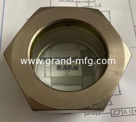 NPT 2&quot; BITZER Kühlschmelzglas aus Stahl mit rotem Kugel-Schmelzglasfenster