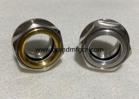 Metrisches Garn M22 M24 M26 M27 M30X1,5 Qualität Edelstahl Stiere Augensicht Glas Aluminium Ebenen für industrielle PUMPEN