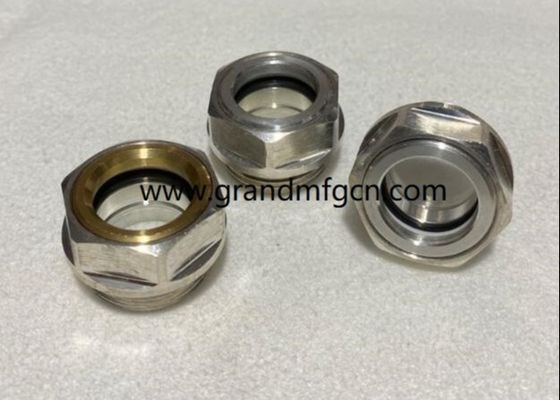 Metrisches Garn M22 M24 M26 M27 M30X1,5 Qualität Edelstahl Stiere Augensicht Glas Aluminium Ebenen für industrielle PUMPEN