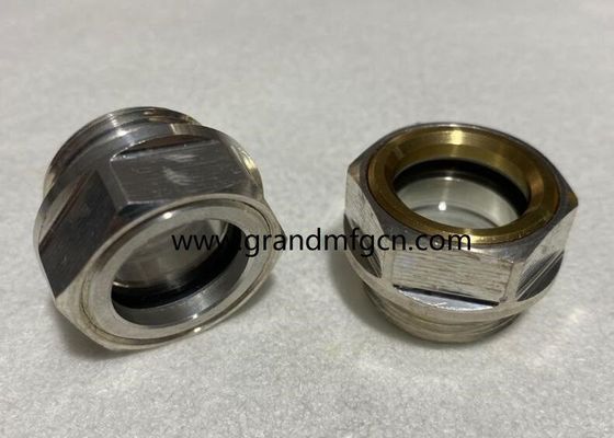 M22M26X1.5 Korrosionsbeständiger Bläser Aluminium-Standort Glas Hex-Schraube-in Ölstandssicht Glas Ölstandsmessindikatoren
