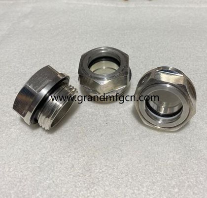 M24M28X1.5 Korrosionsbeständiger Bläser Aluminium-Standort Glas Hex-Schraube-in Ölpegel Sicht Glas Ölpegel Indikatoren