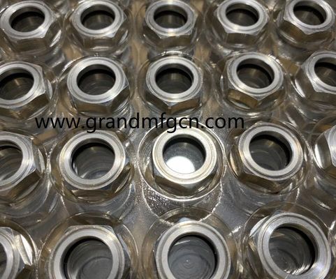 M22X1.5 M27X1.5 M42X1.5 Metrische Gitter aus Aluminium-Bull-Eye-Ölpegel-Sichtglasstecker mit rotem Mittelzeichen-Frähkopf