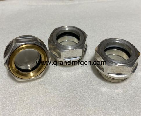 M42X1.5 M27X1.5 Aluminium-Anodisierungsfarbe geschliffene Hex-Schraube-in Ölpegel Sichtglas Kompressor Ölpegel Indikator