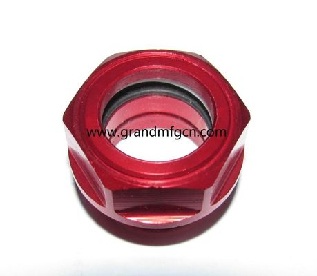Hochdruck G1 1/4&quot; 6061 Aluminium Reduktor Öl Sichtglas Ölstandsindikator Flüssigkeitsstandsmessgerät OEM und ODM Service