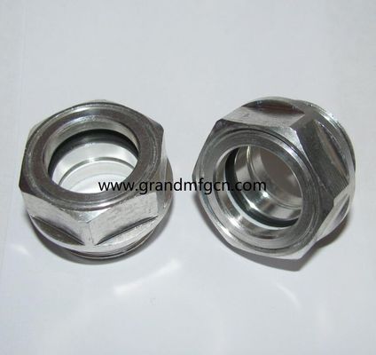 M22 M18X1.5 Aluminium-Anodisierungsfarbsicht Glas Hex-Schraube in Ölstandssicht Glas Ölstandsmessindikatoren