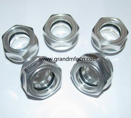 M42X1.5 M27X1.5 Aluminium-Anodisierungsfarbe geschliffene Hex-Schraube-in Ölpegel Sichtglas Kompressor Ölpegel Indikator