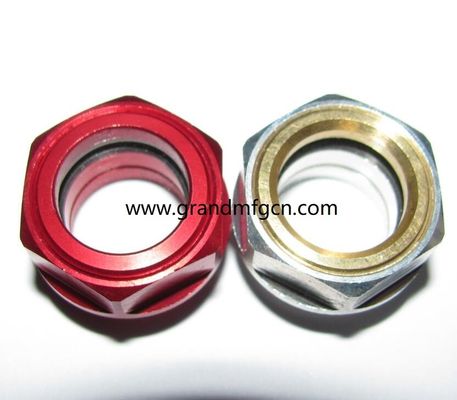 M42x1.5 Aluminium Ölstandsschau Glas Ölmessgerät mit ss304 Reflektor 1Mpa Druck für Getriebe bsp Gewinde G1-1/4 Zoll