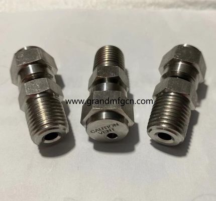 NPT Edelstahl 316 Abflussventil stand 2800PSI Druck in Lager kundenspezifische Präzisionsbearbeitung Teil Zubehör