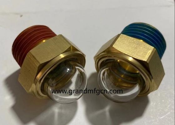 NPT 1/2 INCH klare Kuppel Öl Sicht Hex-Schraube in Ölstand Sicht Glas Ölstandsmessung Indikatoren mit blauem Gewindeverriegelung