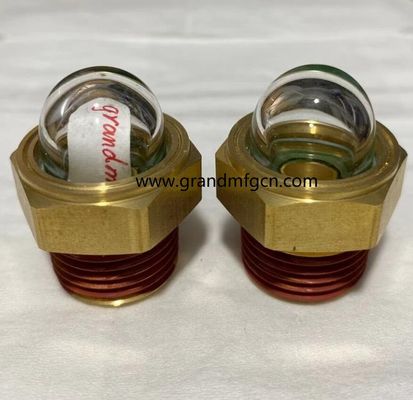 männlicher BSP-Faden 3/8 INCH durchsichtiger Kuppel-Ölpegel-Sichtindikator Hex-Schraub-In Ölpegel-Sichtglas mit Fadenverriegelung