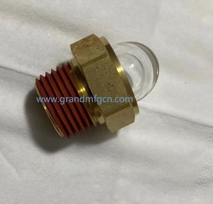 in Lager NPT Faden 3/8 INCH klare Kuppel Ölstand Anzeiger Hex-Schraube Ölstand Anzeigeglas mit Fadenverriegelung