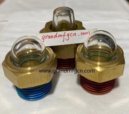 männliche NPT-Draht 3/4 INCH Messing Kuppel Ölstand Anzeige Hex-Schraube Ölstand Anzeige Glas mit Fadenverriegelung