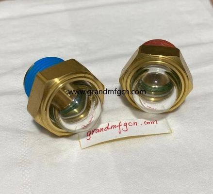 in Lager NPT Faden 3/8 INCH klare Kuppel Ölstand Anzeiger Hex-Schraube Ölstand Anzeigeglas mit Fadenverriegelung