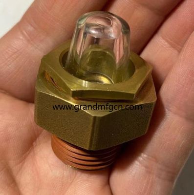 in Lager NPT Faden 3/8 INCH klare Kuppel Ölstand Anzeiger Hex-Schraube Ölstand Anzeigeglas mit Fadenverriegelung