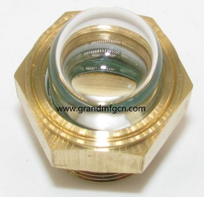 in Lager NPT Faden 1 INCH klare Kuppel Ölstand Anzeigeanzeiger Hex-Schraube-in Ölstand Anzeige Glas mit Fadenverriegelung