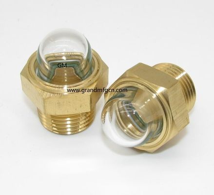 in Lager NPT Faden 3/8 INCH klare Kuppel Ölstand Anzeiger Hex-Schraube Ölstand Anzeigeglas mit Fadenverriegelung