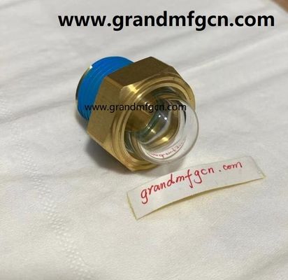 männlicher NPT-Faden 1 INCH Messing Kuppel Ölpegel Sichtanzeiger Hex-Schraube-in Ölpegel Sichtglas mit Fadenverriegelung