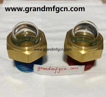 männlicher NPT-Faden 1 INCH Messing Kuppel Ölpegel Sichtanzeiger Hex-Schraube-in Ölpegel Sichtglas mit Fadenverriegelung