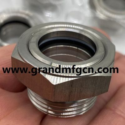 M27X1.5 SS304 Sight Glas Öl Sichtfenster für Lab Instant Coffee Chemische Ei Waschpulver Milch Vakuum