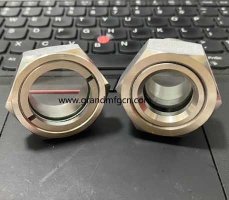 Hochdruck 1500 PSI SIGHT FLOW WINDOW WITH RED BALL 1&quot; NPT THREAD Öl Sicht Glas Flüssigkeitsfluss Sicht Fensterniveaumessgeräte