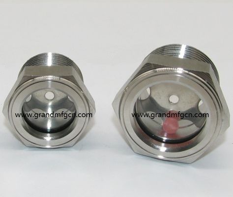 Hochdruck 1500 PSI SIGHT FLOW WINDOW mit rotem Ball BSP G3/4 &quot;Öl Sichtglas Flüssigkeitsfluss Sichtmessgeräte mit rotem Ball