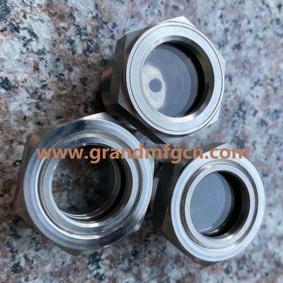 Hochdruck 1500 PSI SIGHT FLOW WINDOW mit rotem Ball BSP G3/4 &quot;Öl Sichtglas Flüssigkeitsfluss Sichtmessgeräte mit rotem Ball