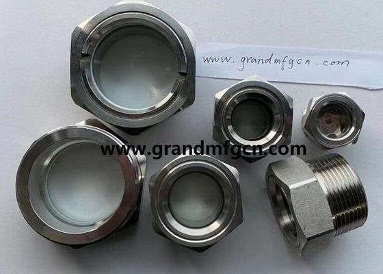 Männliche NPT-Gitter aus rostfreiem Stahl ss316 Flüssigkeitssichtglas mit großer Sichtöffnung Ölsichtglasmessung 4Mpa