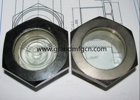 NPT 1 1/4 &quot;BITZER Kühlsystem geschmolzenes Kohlenstoffstahl-Sichtglas mit rotem schwimmenden Kugel geschmolzenem Sichtfenster