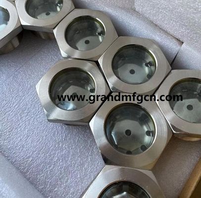 NPT 1 1/2&quot; BITZER Kühlschmelzglas aus Stahl mit Reflektor-Glas