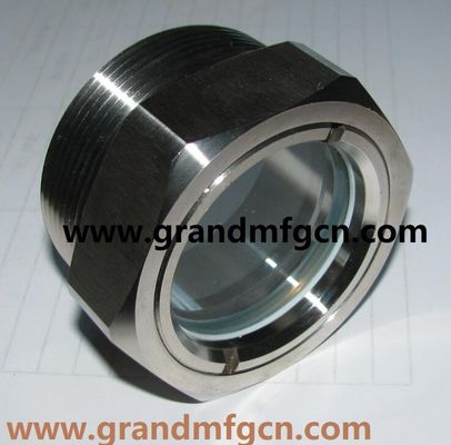 NPT-Faden 1 Zoll 2 Zoll Edelstahl SS304 Öl-Level-Sichtglas SS316 Druckbehälter Sicht Port Sichtglas