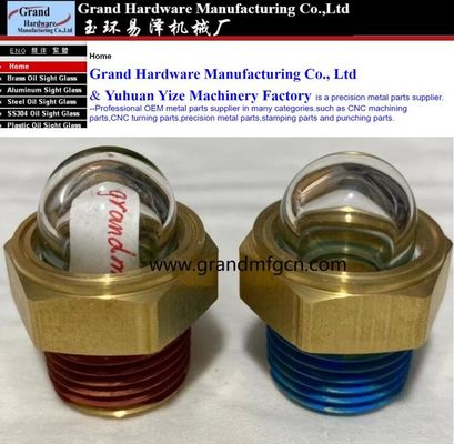 NPT 1/2 &quot;Brass Kuppelglas Öl Sicht Hex-Schraube-in Öl-Niveau Sicht Glasmessindikatoren mit Lese-Gleitverschluss