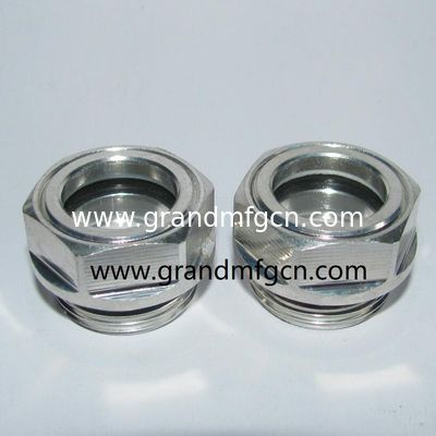 M42x1.5 Aluminium Ölstandsschau Glas Ölmessgerät mit ss304 Reflektor 1Mpa Druck für Getriebe bsp Gewinde G1-1/4 Zoll