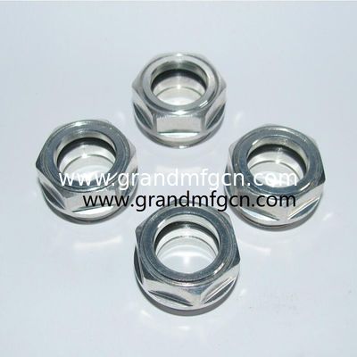 M42x1.5 Aluminium Ölstandsschau Glas Ölmessgerät mit ss304 Reflektor 1Mpa Druck für Getriebe bsp Gewinde G1-1/4 Zoll