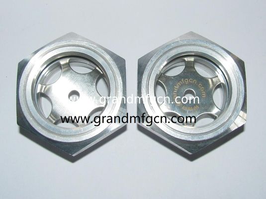 M42x1.5 Aluminium Ölstandsschau Glas Ölmessgerät mit ss304 Reflektor 1Mpa Druck für Getriebe bsp Gewinde G1-1/4 Zoll