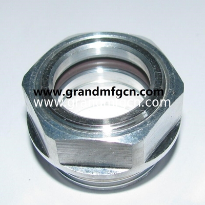 M42X1.5 M27X1.5 Aluminium-Anodisierungsfarbe geschliffene Hex-Schraube-in Ölpegel Sichtglas Kompressor Ölpegel Indikator