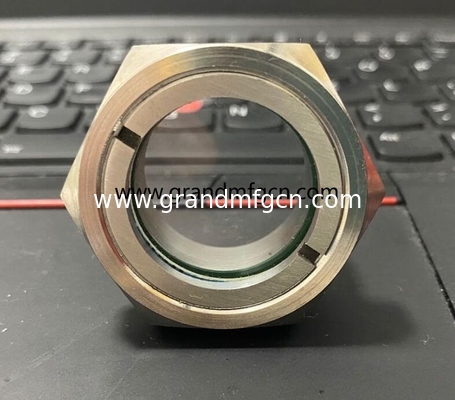 Männlich BSP G1 1/2 &quot;SS304 Edelstahl Glas Öl-Niveau Sichtklappe mit Schließung Nuss Lebensmittelgeräte Glas Sicht Sichtport