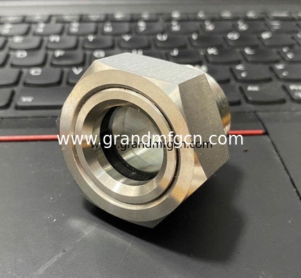 Männlich BSP G1 1/2 &quot;SS304 Edelstahl Glas Öl-Niveau Sichtklappe mit Schließung Nuss Lebensmittelgeräte Glas Sicht Sichtport